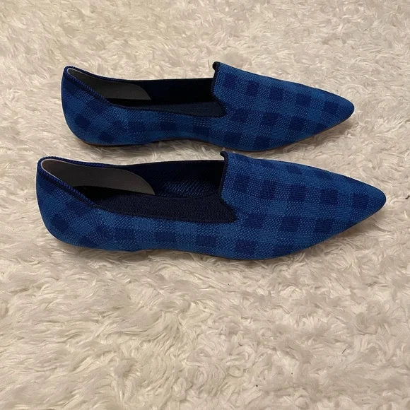 Rothy’s Lazuli Gingham Pointed Loafer - Picture 4 of 8